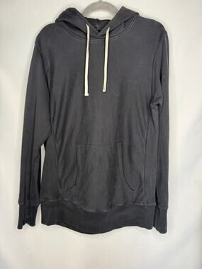 For Days Black Organic Cotton Pullover Hoodie Sweatshirt Medium Made in LA